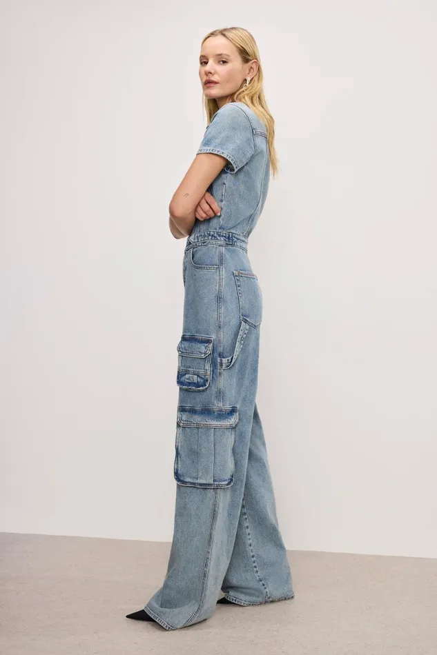 Women GOOD AMERICAN Jumpsuits FIT FOR SUCCESS CARGOJUMPSUIT Indigo762 Women GOOD AMERICAN Jumpsuits FIT FOR SUCCESS CARGOJUMPSUIT Indigo762