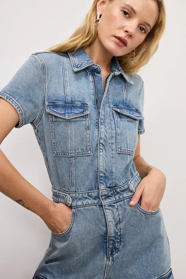 Women GOOD AMERICAN Jumpsuits FIT FOR SUCCESS CARGOJUMPSUIT Indigo762 Women GOOD AMERICAN Jumpsuits FIT FOR SUCCESS CARGOJUMPSUIT Indigo762