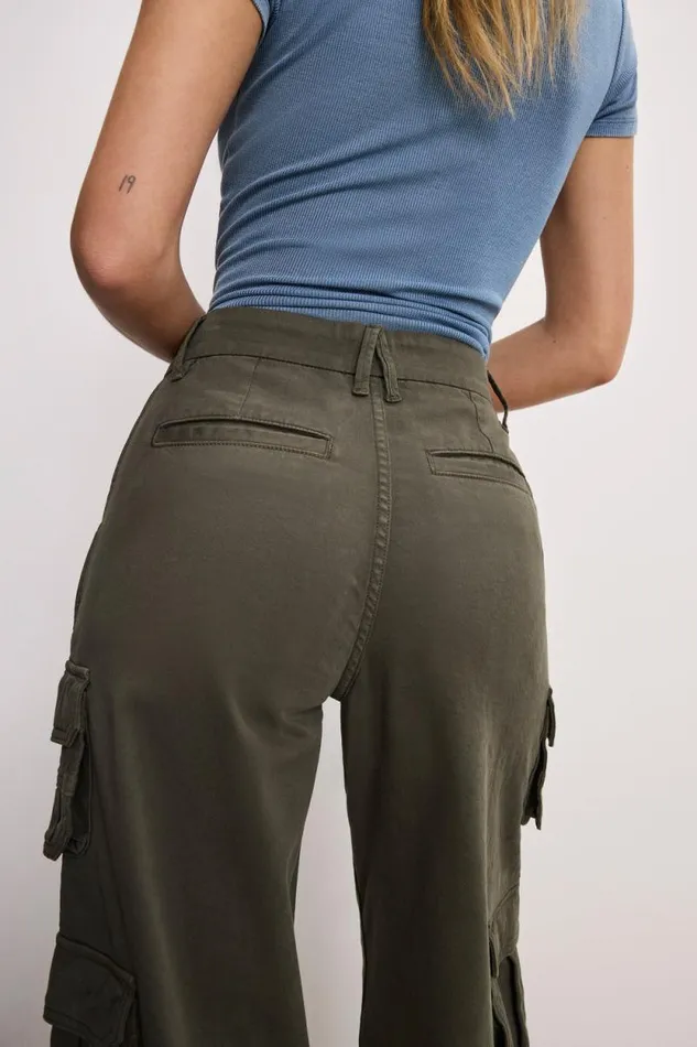 Women GOOD AMERICAN Pants GOOD SKATE TWILL CARGOPANTS Fatigue001 Women GOOD AMERICAN Pants GOOD SKATE TWILL CARGOPANTS Fatigue001