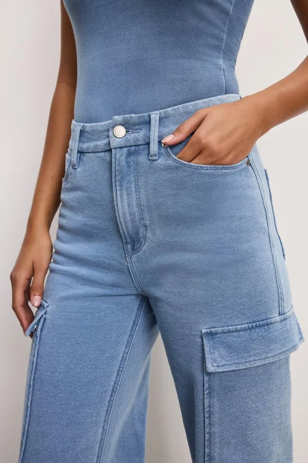 Women GOOD AMERICAN Pants JEANIUS GOOD SKATE CARGOPANTS Indigo376 Women GOOD AMERICAN Pants JEANIUS GOOD SKATE CARGOPANTS Indigo376