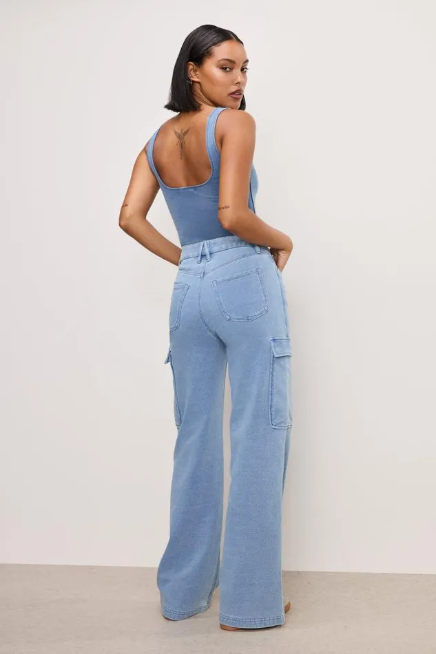 Women GOOD AMERICAN Pants JEANIUS GOOD SKATE CARGOPANTS Indigo376 Women GOOD AMERICAN Pants JEANIUS GOOD SKATE CARGOPANTS Indigo376