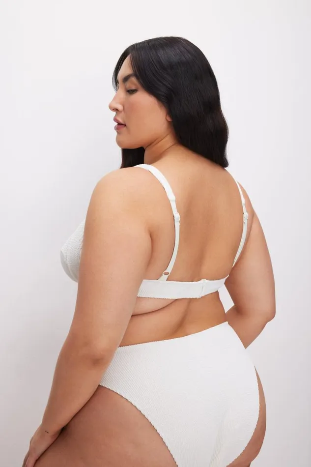 Women GOOD AMERICAN Swim ALWAYS FITS DEMI BIKINITOP Cloud White001
