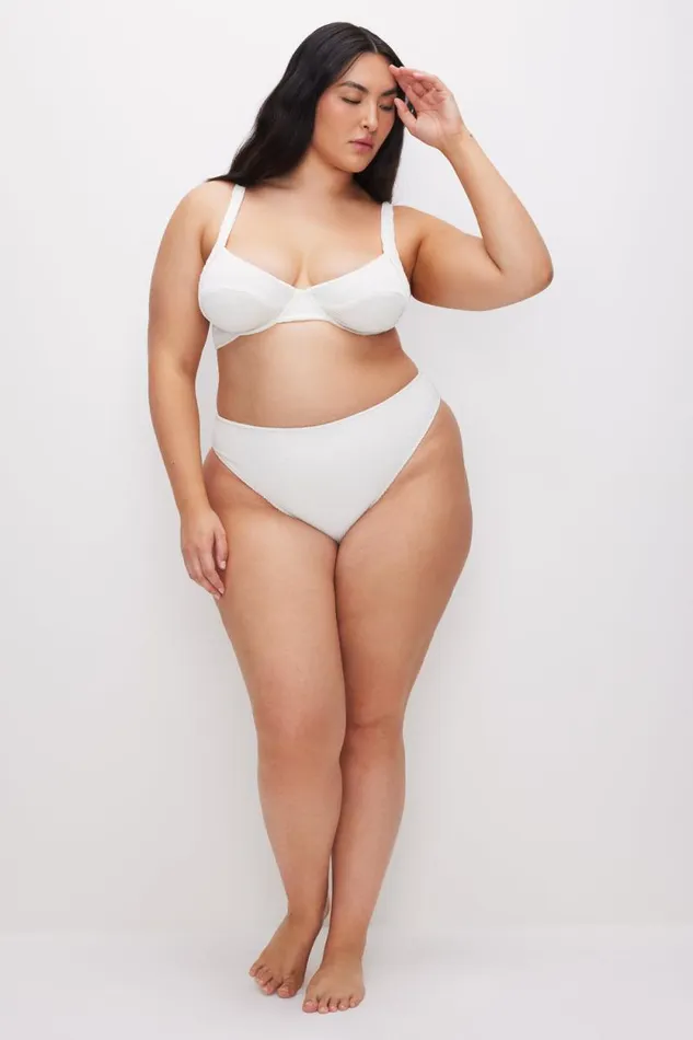 Women GOOD AMERICAN Swim ALWAYS FITS DEMI BIKINITOP Cloud White001