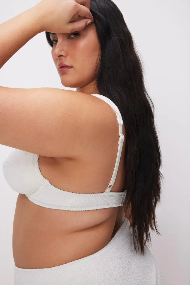 Women GOOD AMERICAN Swim ALWAYS FITS DEMI BIKINITOP Cloud White001