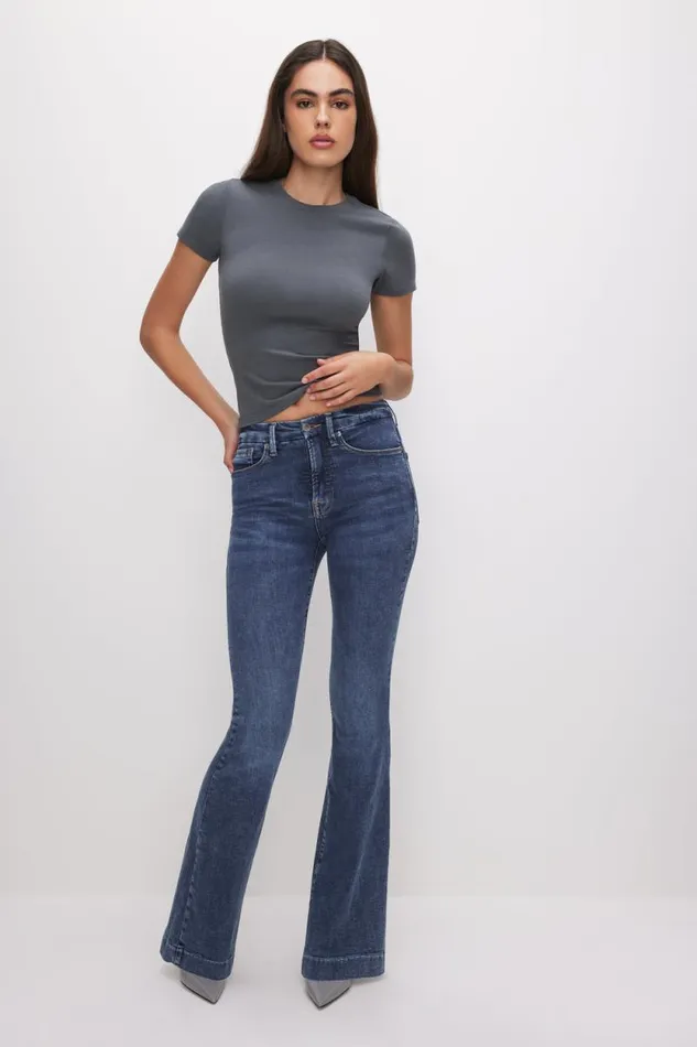 Women GOOD AMERICAN Tops SUPER STRETCH BABYTEE Carbon003