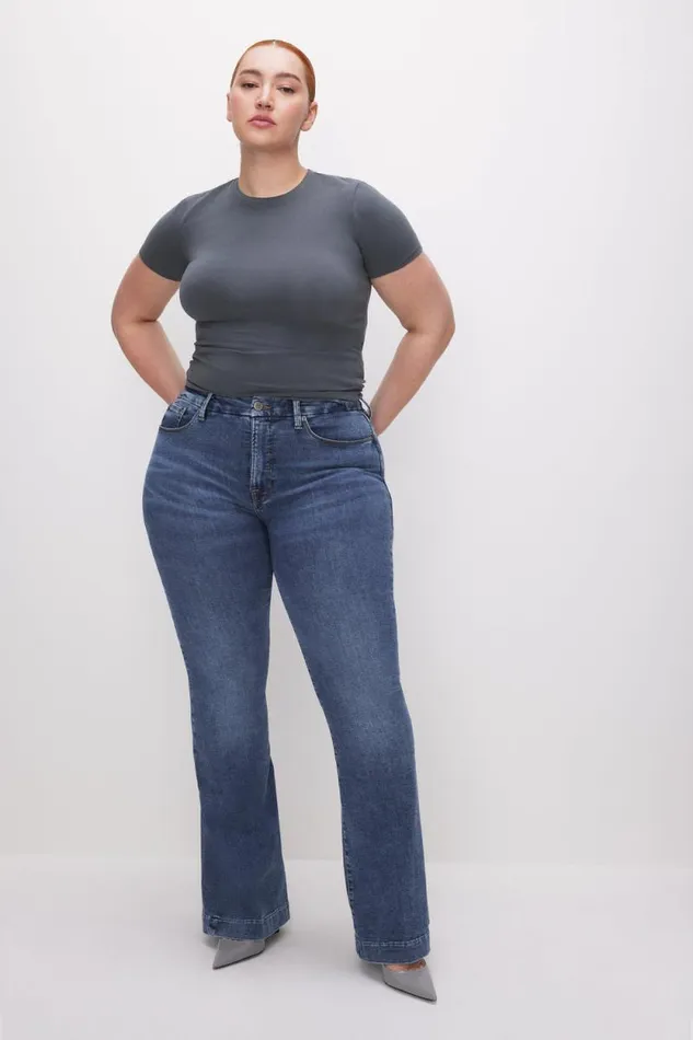 Women GOOD AMERICAN Tops SUPER STRETCH BABYTEE Carbon003