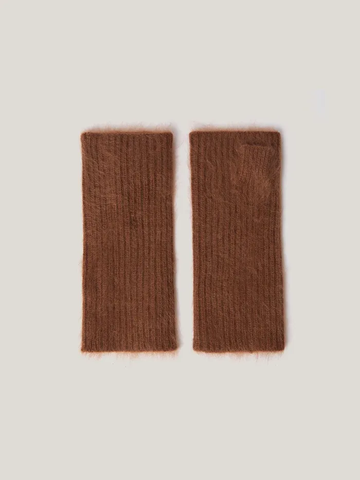 Women Halo Cashmere Mittens Ginger Jigsaw Knitwear and Cashmere