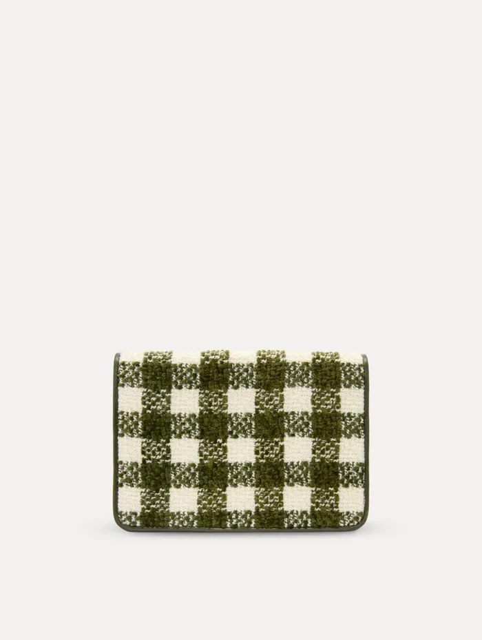 Women Handbags Oscar De La Renta Chenille Check Tweed O Pochette Ivory Olive Women Handbags Oscar De La Renta Chenille Check Tweed O Pochette Ivory Olive