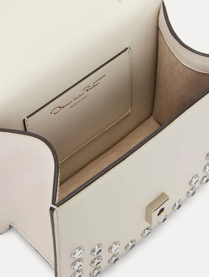 Women Handbags Oscar De La Renta Crystal Stud Mini TRO Bag Ivory Women Handbags Oscar De La Renta Crystal Stud Mini TRO Bag Ivory
