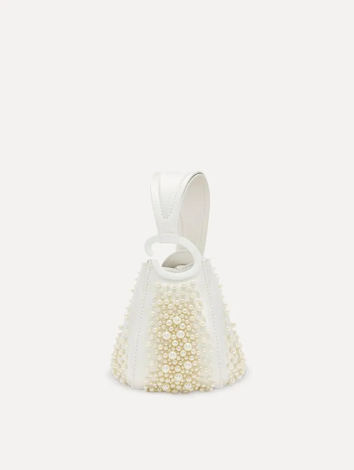 Women Handbags Oscar De La Renta Nano Pearl Embroidered O Handle Bag Pearl Women Handbags Oscar De La Renta Nano Pearl Embroidered O Handle Bag Pearl