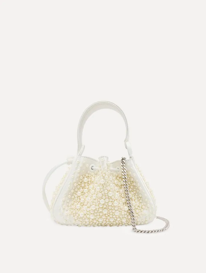 Women Handbags Oscar De La Renta Nano Pearl Embroidered O Handle Bag Pearl Women Handbags Oscar De La Renta Nano Pearl Embroidered O Handle Bag Pearl