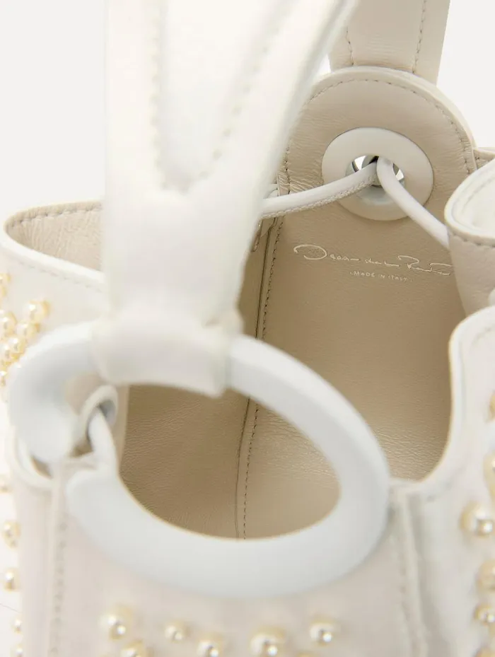 Women Handbags Oscar De La Renta Nano Pearl Embroidered O Handle Bag Pearl Women Handbags Oscar De La Renta Nano Pearl Embroidered O Handle Bag Pearl