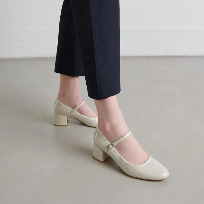 Women Heeled Babies Ecru JONAK Babies Saloms