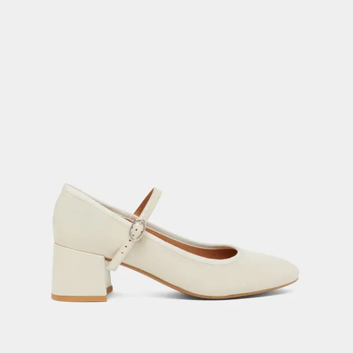 Women Heeled Babies Ecru JONAK Babies Saloms