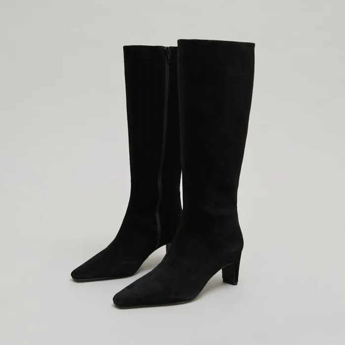 Women Heeled Boots With Pointed Toes Black JONAK Boots Thighhigh Boots