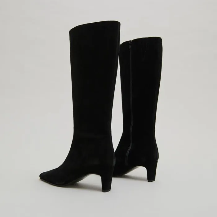 Women Heeled Boots With Pointed Toes Black JONAK Boots Thighhigh Boots