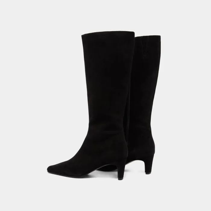 Women Heeled Boots With Pointed Toes Black JONAK Boots Thighhigh Boots
