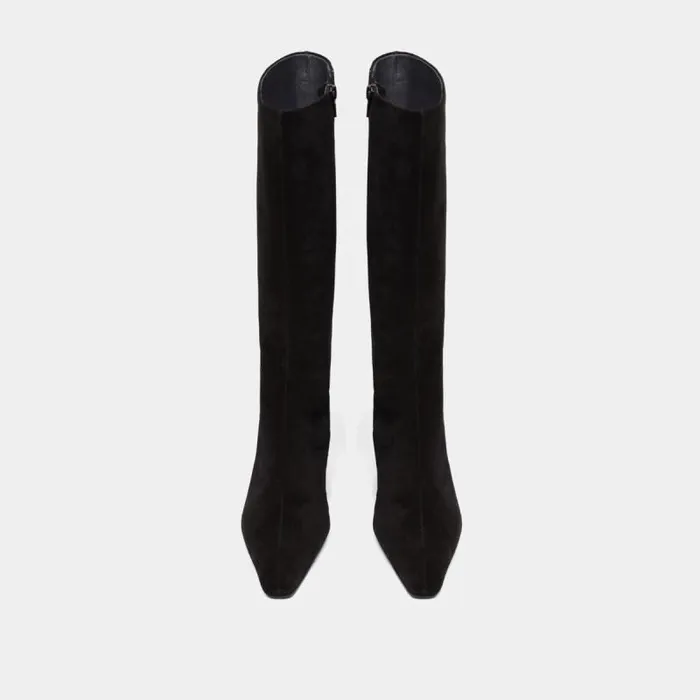 Women Heeled Boots With Pointed Toes Black JONAK Boots Thighhigh Boots