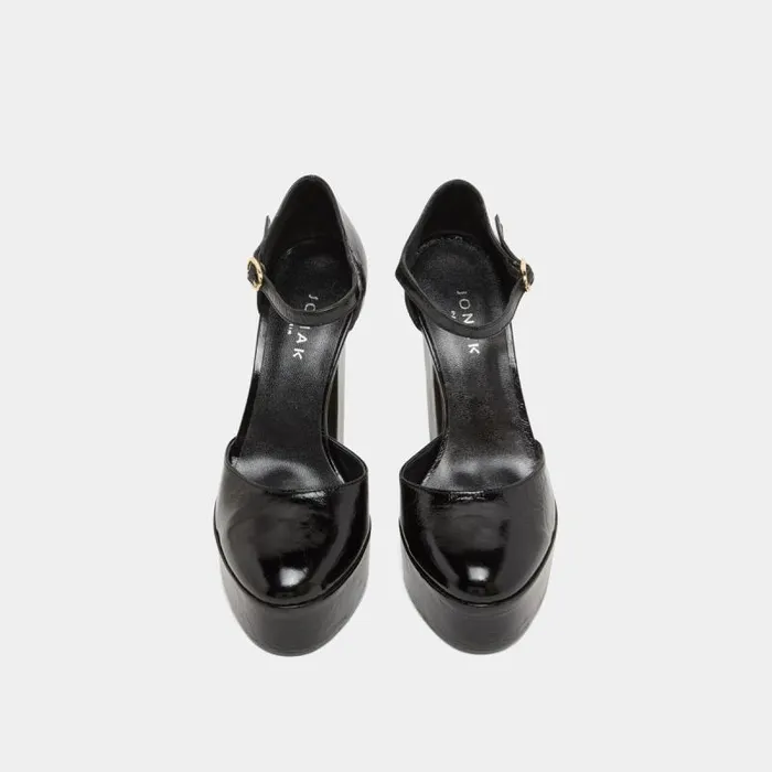 Women Heeled Mary Jane And Platforms Black JONAK Babies Saloms