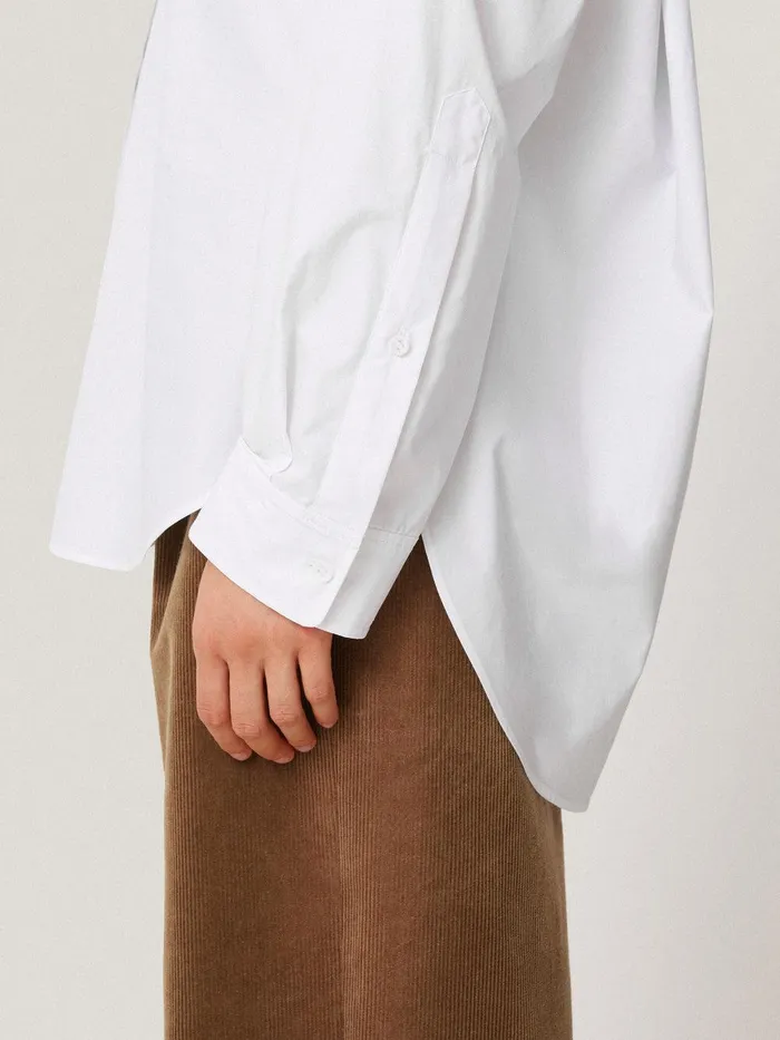 Women Heritage Cotton Relaxed Shirt White Jigsaw Shirts and Tops