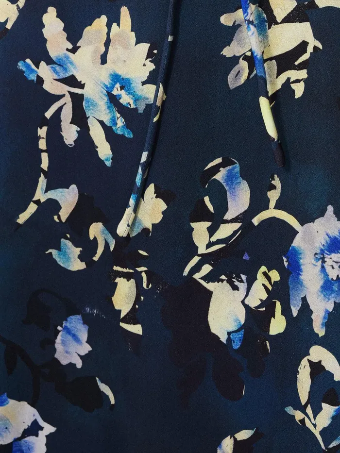 Women Hidden Floral Satin Dress Navy Jigsaw Dresses and Jumpsuits