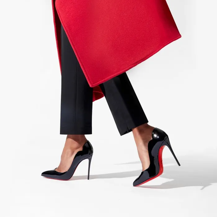 Women Hot Chick 100 Mm Pumps 8211 Patent Calf Leather 8211 Black Christian Louboutin Pumps