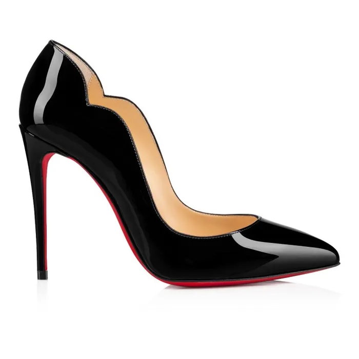 Women Hot Chick 100 Mm Pumps 8211 Patent Calf Leather 8211 Black Christian Louboutin Pumps