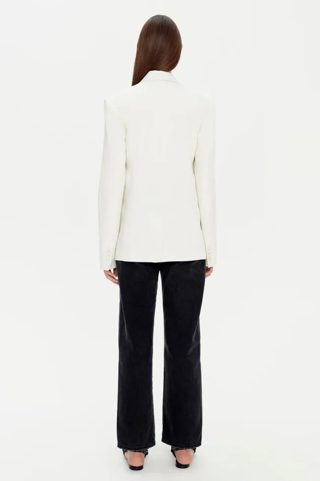 Women Jackets and Coats Jonathan Simkhai Norah Blazer Ivory Double Breasted Blazer