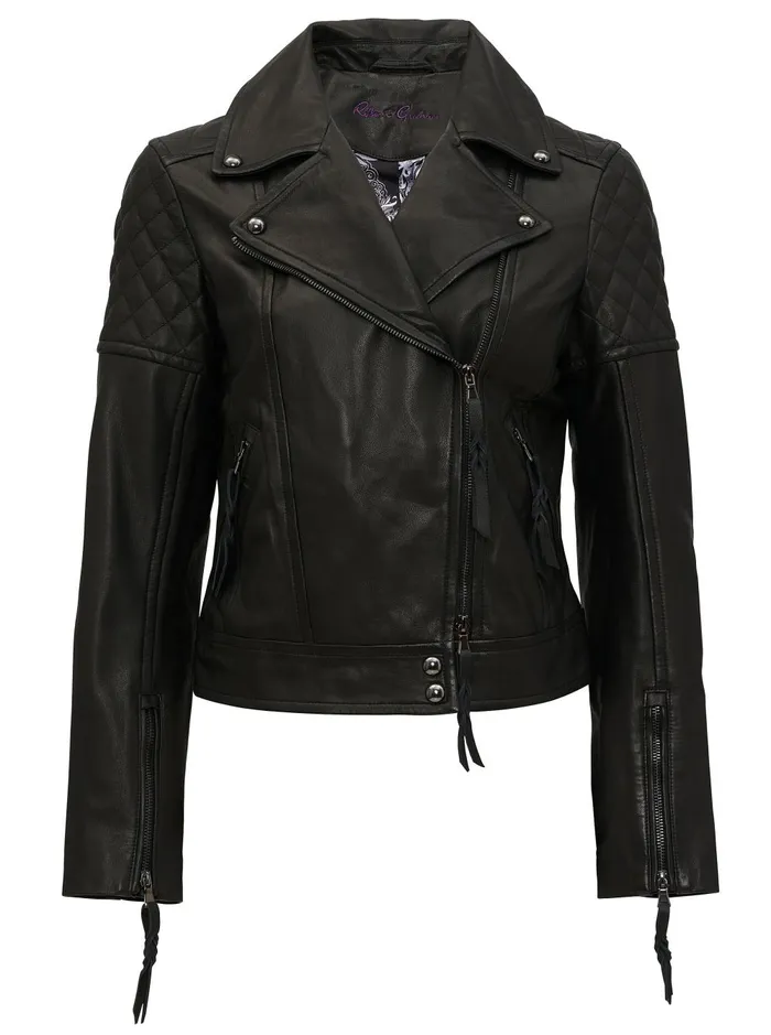 Women Jackets Robert Graham MONROE LEATHER JACKET Black