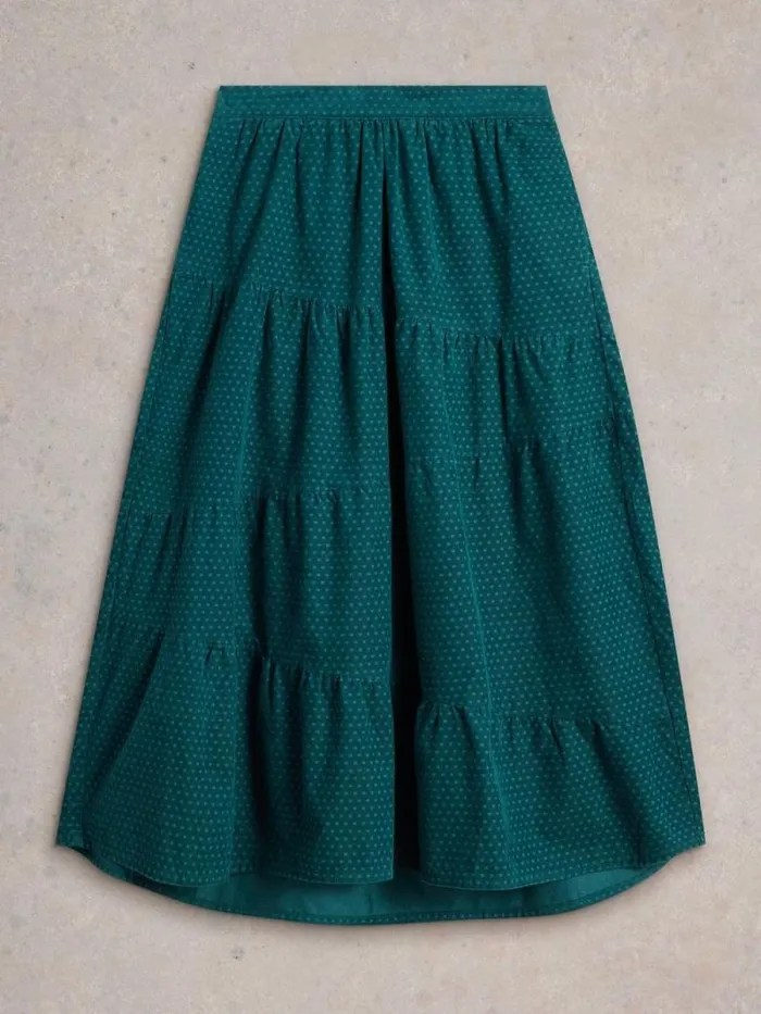 Women Jenna Cord Tiered Skirt Dark Green White Stuff Skirts Women Jenna Cord Tiered Skirt Dark Green White Stuff Skirts
