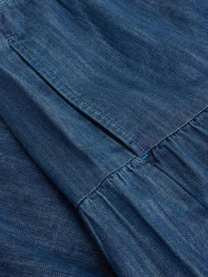 Women Jenna Denim Tiered Skirt Dark Navy White Stuff Skirts Women Jenna Denim Tiered Skirt Dark Navy White Stuff Skirts