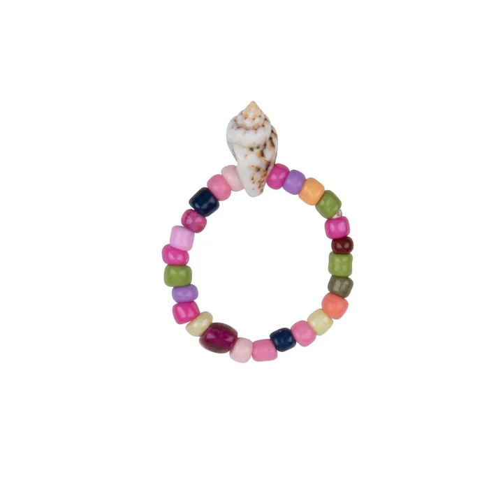 Women Jewelry Love Stories Ring Shell and Glass Multicolour