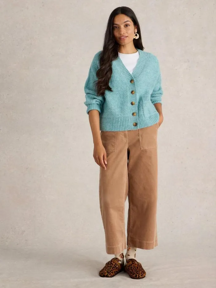 Women JUDI CARDI Mid Blue White Stuff Knitwear