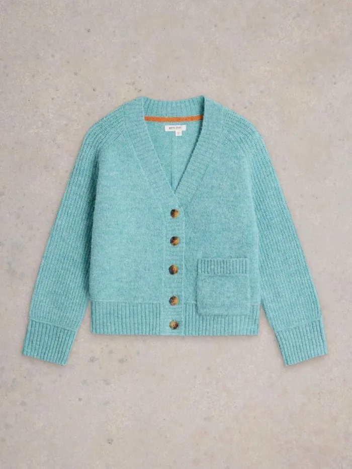 Women JUDI CARDI Mid Blue White Stuff Knitwear Women JUDI CARDI Mid Blue White Stuff Knitwear