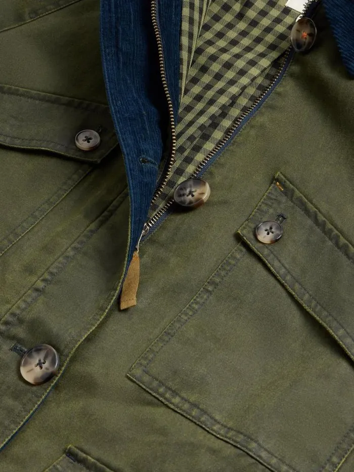 Women Juniper Cotton Jacket Khaki Green White Stuff Coats and Jackets