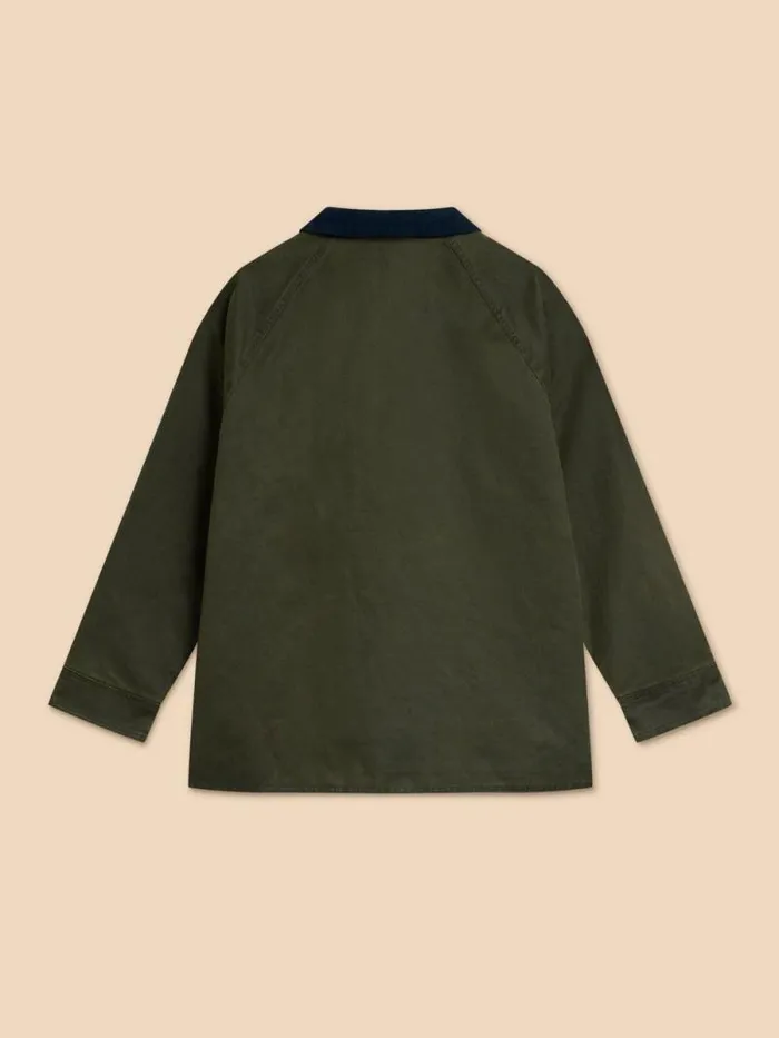 Women Juniper Cotton Jacket Khaki Green White Stuff Coats and Jackets