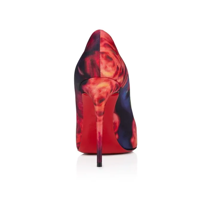 Women Kate 100 Mm Pumps 8211 Roses Printed Crepe Satin 8211 Multicolor Christian Louboutin Pumps