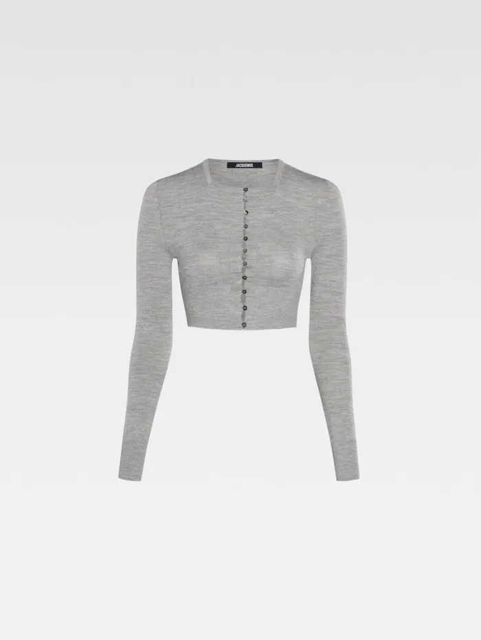 Women Knits JACQUEMUS The Spiaggia Cardigan Grey