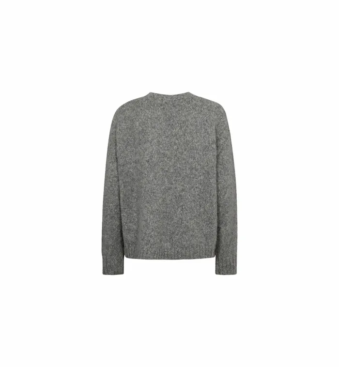 Women Knits MOS MOSH MMWelma Warm Knit Grey Melange