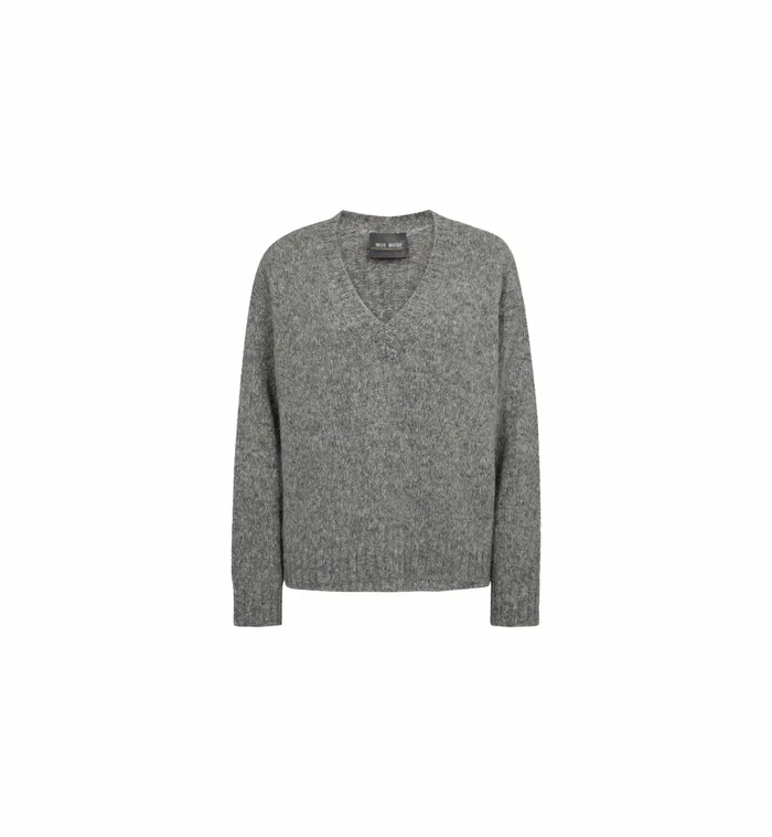 Women Knits MOS MOSH MMWelma Warm Knit Grey Melange