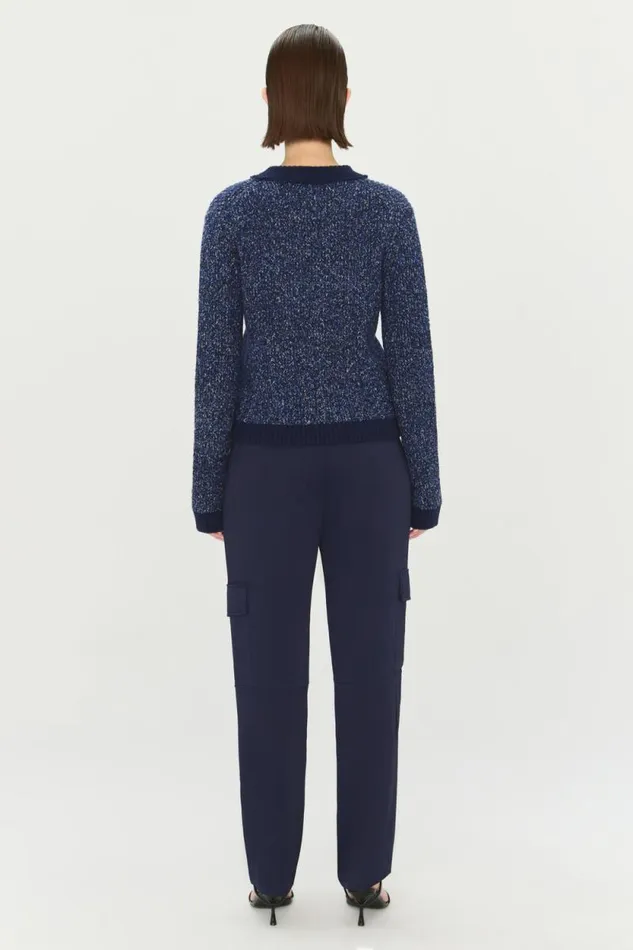 Women Knitwear Jonathan Simkhai Harris Cardigan Blue Multi Zipped Cardigan Women Knitwear Jonathan Simkhai Harris Cardigan Blue Multi Zipped Cardigan