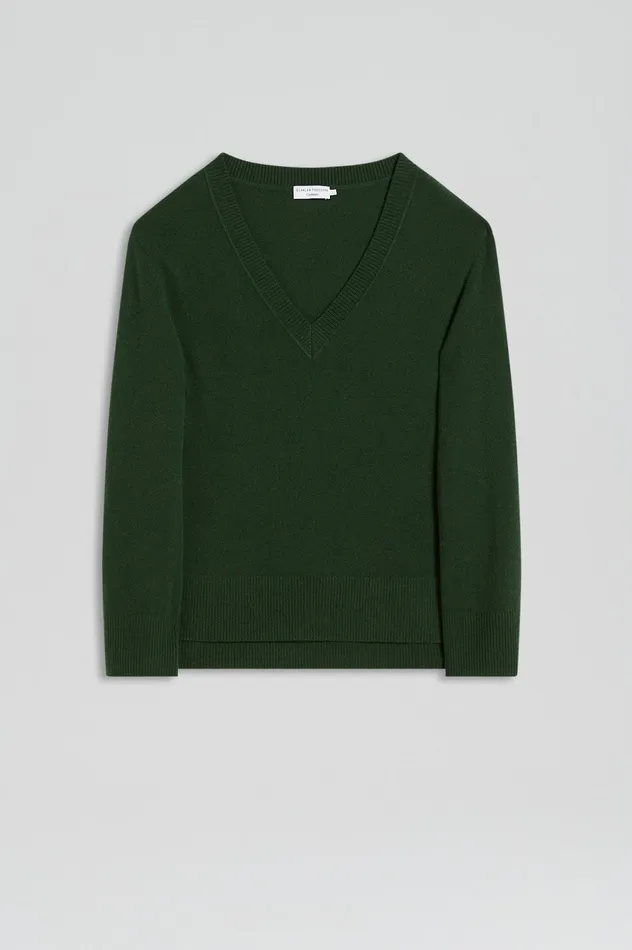 Women Knitwear Scanlan Theodore CASHMERE V CYPRESS Women Knitwear Scanlan Theodore CASHMERE V CYPRESS