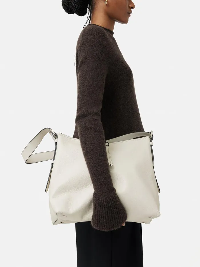 Women Large Trafalgar Shoulder Bag White Jigsaw Bags
