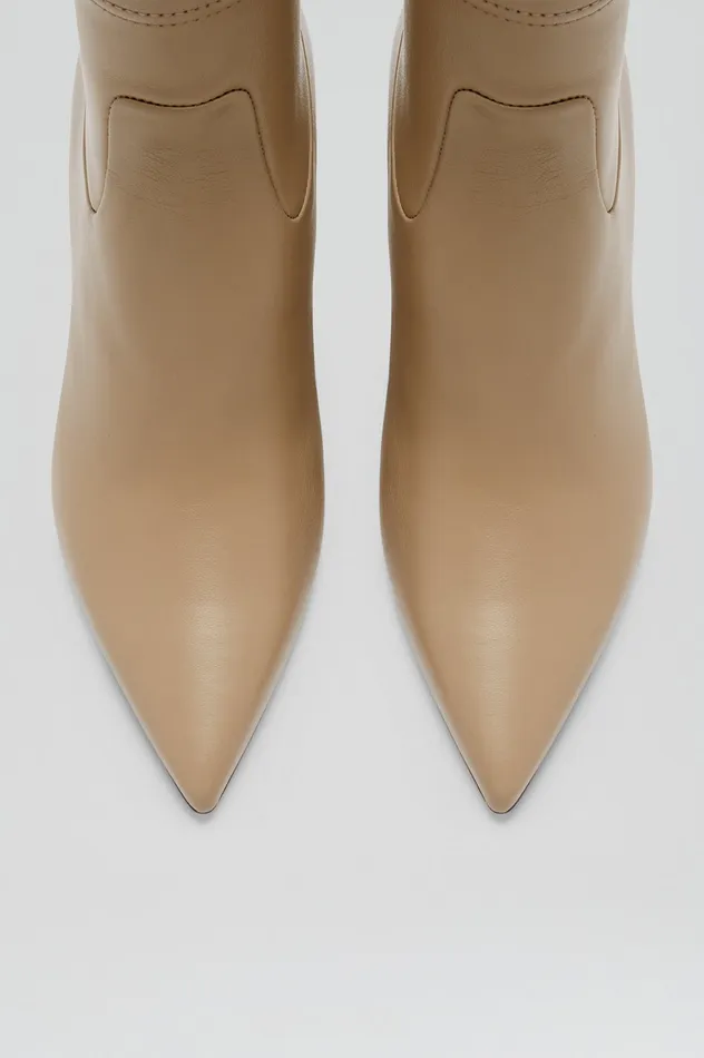 Women Leather Scanlan Theodore STRETCH ANKLE BOOT 85 NUDE Women Leather Scanlan Theodore STRETCH ANKLE BOOT 85 NUDE