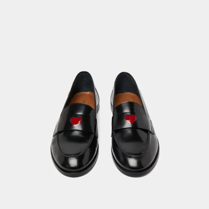 Women Loafers Roundtipped Black JONAK Loafers