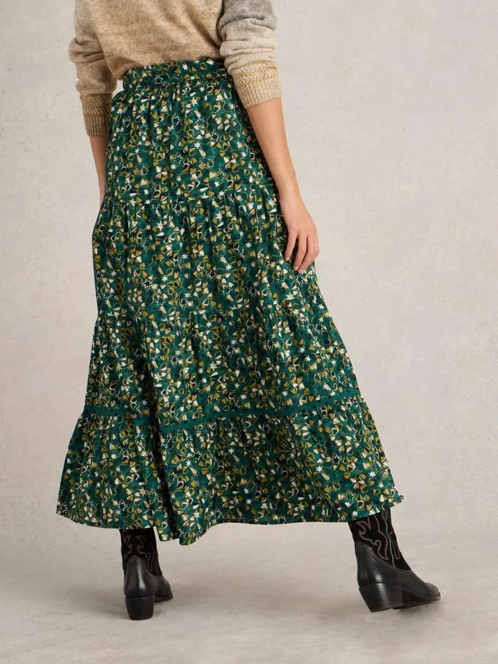 Women Lotus Maxi Skirt Green Print White Stuff Skirts Women Lotus Maxi Skirt Green Print White Stuff Skirts