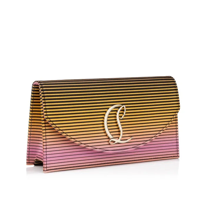 Women Loubi54 Clutch 8211 Aftersun Printed Crepe Satin 8211 Multicolor Christian Louboutin Clutches and Evening Bags