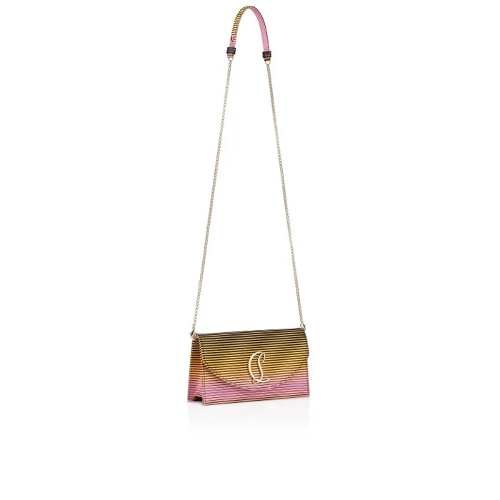 Women Loubi54 Clutch 8211 Aftersun Printed Crepe Satin 8211 Multicolor Christian Louboutin Clutches and Evening Bags