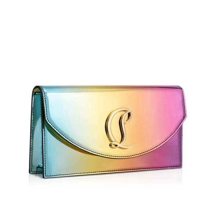 Women Loubi54 Clutch 8211 Boreal Specchio Leather 8211 Multicolor Christian Louboutin Shoulder Bags