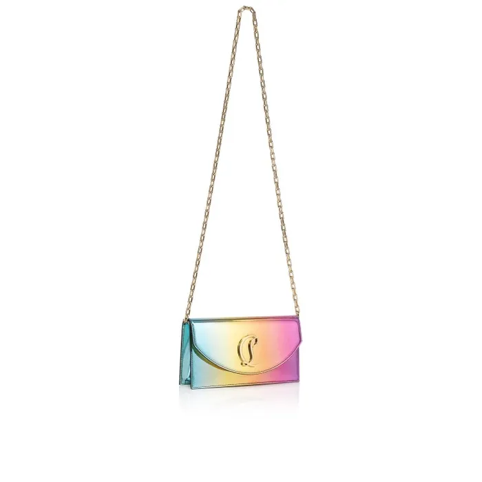 Women Loubi54 Clutch 8211 Boreal Specchio Leather 8211 Multicolor Christian Louboutin Shoulder Bags